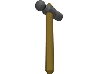 Ball Peen Hammer 3D Model