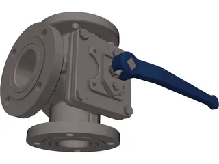 3-Way Valve 3D Model