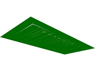 American Football Yard 3D Model