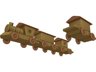 Toy Train 3D Model