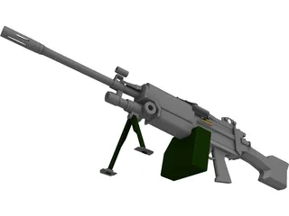Squad Automatic Weapon 3D Model