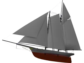 America Racing Yacht 3D Model