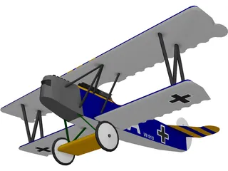 Fokker D.VII 3D Model