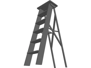 Folding Ladder 3D Model