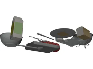 Meal Prep Items 3D Model