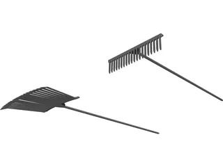 Lawn Rakes 3D Model