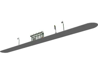 Bus Stop 3D Model