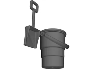 Sand Pail and Shovel 3D Model