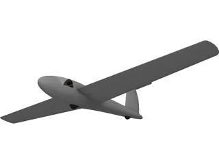 Sailplane Glider 3D Model