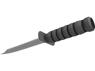 Ka-Bar Military Survival Knife 3D Model