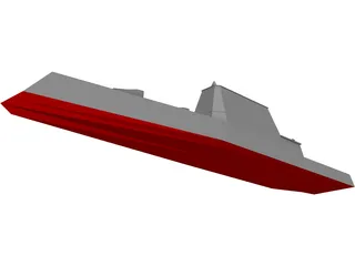 DDX Multi-Mission Stealth Destroyer 3D Model