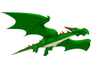Little Green Dragon 3D Model