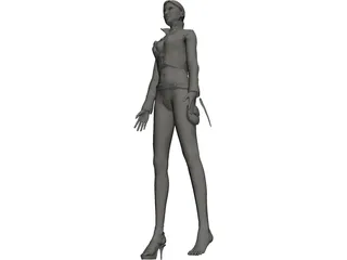 Pirate Woman 3D Model