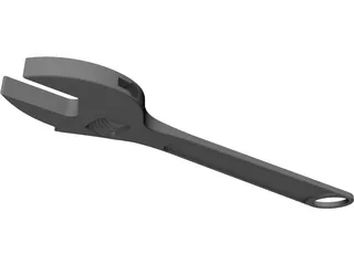 Steel Cast Wrench 3D Model