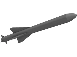 Exocet Missile 3D Model