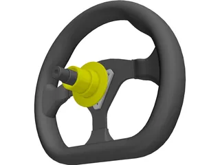 Race Car Steering Wheel (10 Inch For Small Formula Car) 3D Model