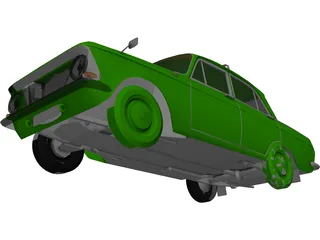 AZLK Moskvitch 412 (1972) 3D Model