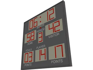Scoreboard 3D Model