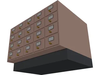 Card Catalogue 3D Model