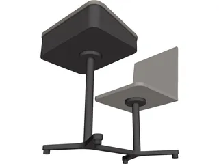 School Desk 3D Model