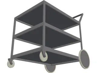 Library Cart 3D Model