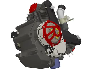 Honda CBR Blackbird 1100DS Engine 3D Model