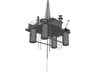 Oil Platform 3D Model