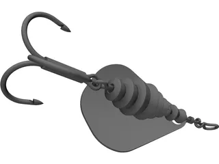 Spinner Fishing Lure 3D Model