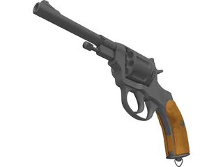 Nagant M1895 3D Model