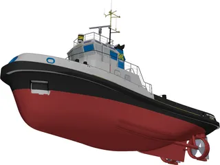 Tug Boat 3D Model