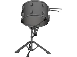 Snare Drum with Stand 3D Model