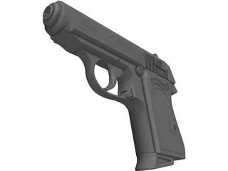 Walter PPK 9mm 3D Model