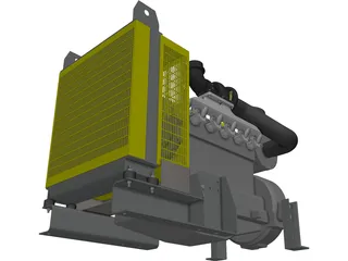 John Deere Engine 3D Model