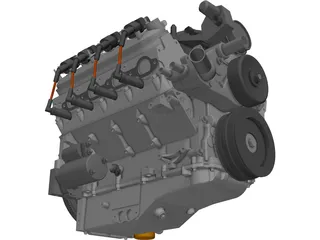 GM LS3 Engine 3D Model
