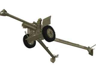 M101A1 Howitzer 3D Model