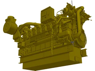 Caterpillar C35 Engine 3D Model