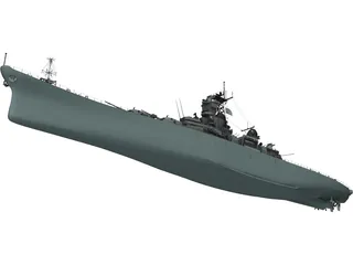 USS New Jersey 3D Model