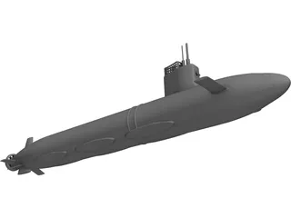 USS Minnesota Submarine 3D Model