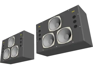 Tannoy Dreadnought Studio Monitor Speakers 3D Model