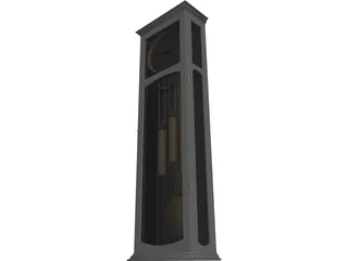 Long Case Clock 3D Model