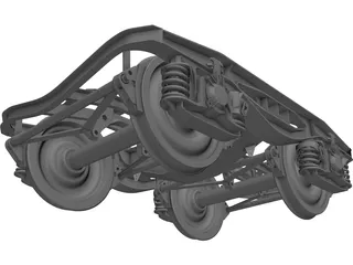 Train Bogie Y25 3D Model