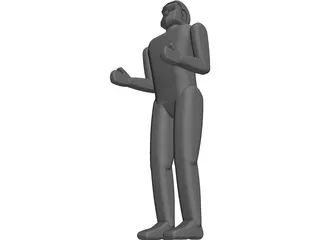 Six Feet Tall Person 3D Model