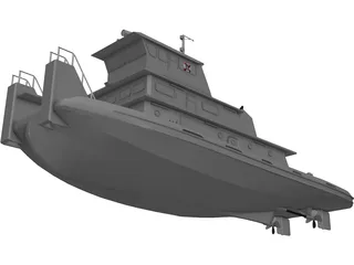 Tug-Push Boat 3D Model