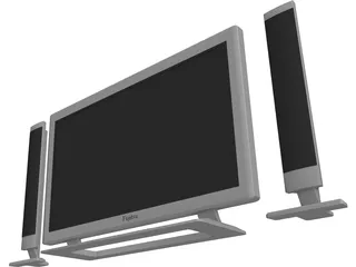 Fujitsu PlasmaVision TV 3D Model