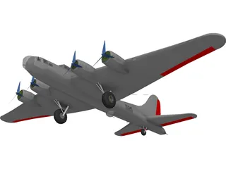 Boeing B-17 Flying Fortress 3D Model