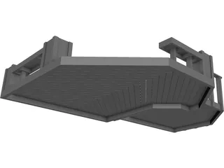 Custom Wood Deck 3D Model