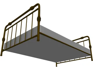 Bronze Bed 3D Model