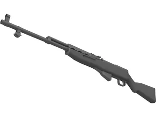 SKS Rifle 3D Model