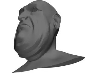 Opera Man Face 3D Model
