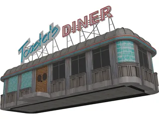 Roadside Diner 3D Model